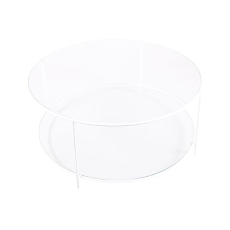 MESA DE CENTRO 80 BLANCA DOS NIVELES GLASS-5