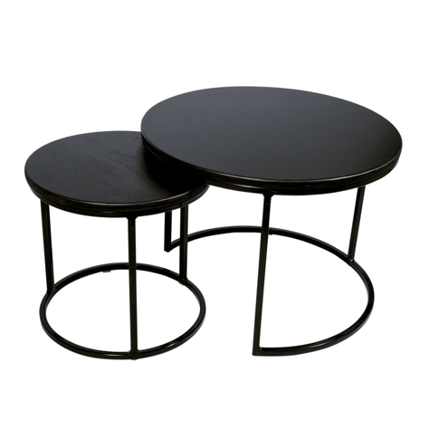 Mesa de centro circular nido|Black-0