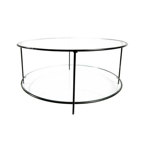 MESA DE CENTRO 80 NEGRA DOS NIVELES GLASS-2