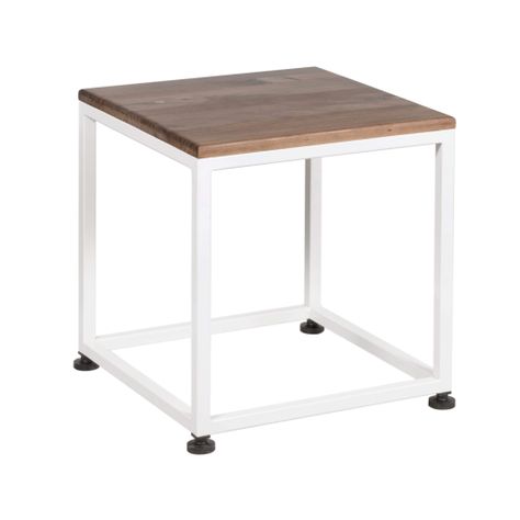 MESA LATERAL CUBO 40│BLANCO LÍNEA TOFFE-1
