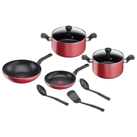Batería 9 piezas Super Cook Red-0
