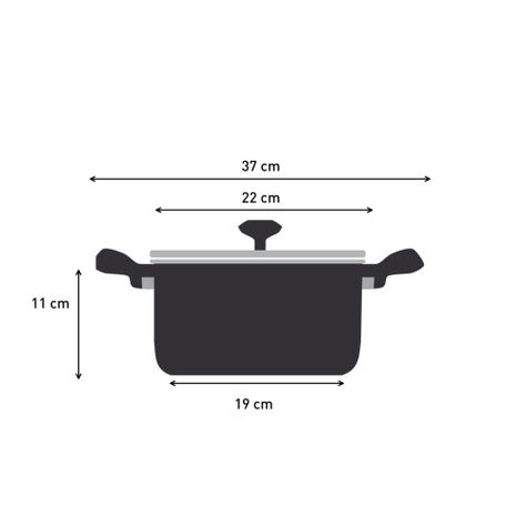 Olla 22 cm con tapa Super Cook-3