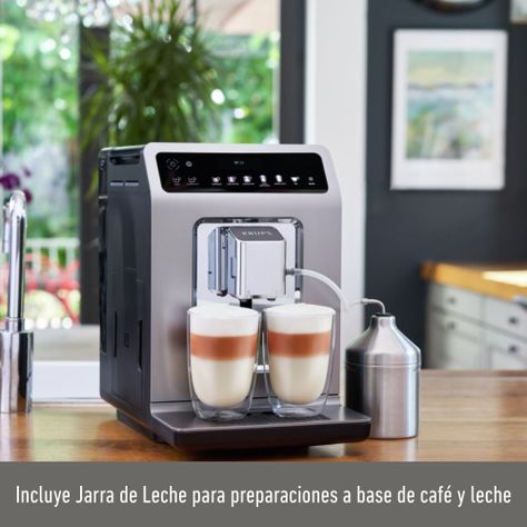 Cafetera Espresso Evidence Plus + Lechero EA894T10 Gris-6