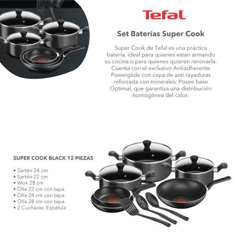 Batería 12 piezas Super Cook Black-2