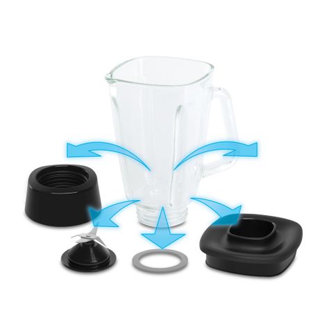 Licuadora Optimix Negra 2V 500W-2