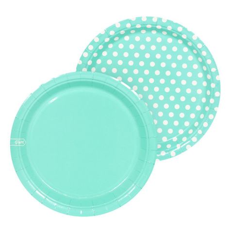 Set 20 Platos de Cumpleaños Combinados Turquesa-1