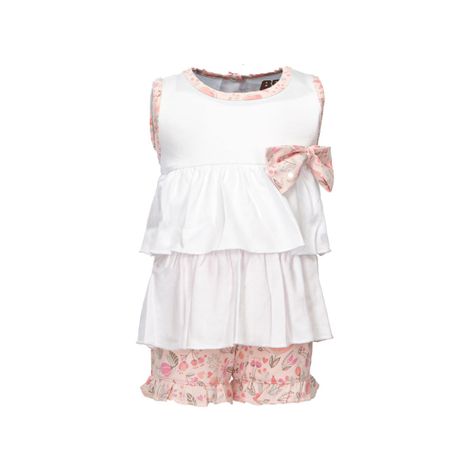 BATITA CON BOBOS MAS SHORT CINTA ROSADA 9-12 MESES-0