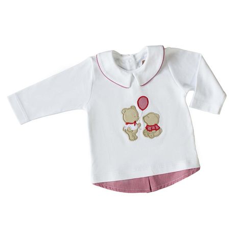 CONJUNTO CAMILA POLERON MAS PANTALON CON DETALLE ESTAMPADO NIÑA 3-6 MESES -1