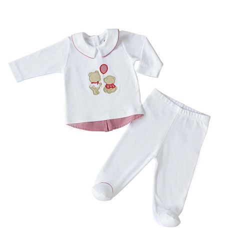 CONJUNTO CAMILA POLERON MAS PANTALON CON DETALLE ESTAMPADO NIÑA 3-6 MESES -0