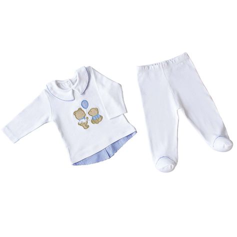 CONJUNTO OSITOS POLERON MAS PANTALON CON DETALLE ESTAMPADO NIÑA 0-3 MESES-2