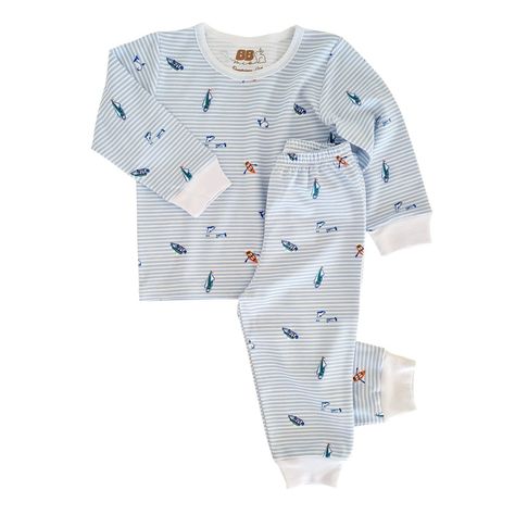 PIJAMA BARCO CELESTE MANGA LARGA 4 AÑOS -0