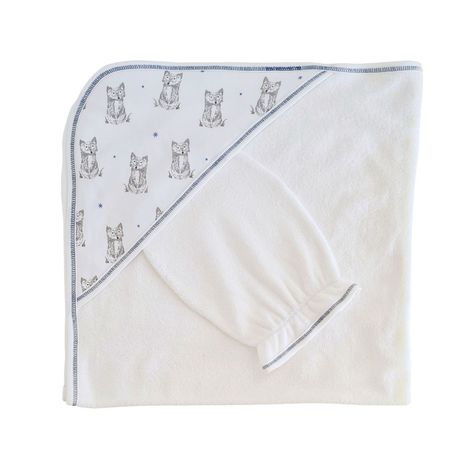 TOALLA ZORROS CON GUANTE TALLA UNICA -0