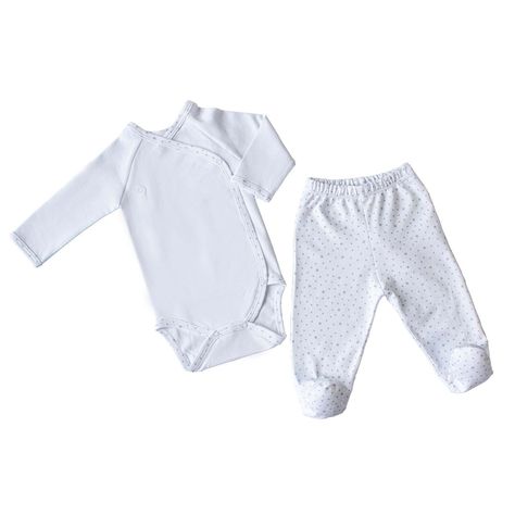CONJUNTO UNISEX MANGA LARGA CON DISEÑO ESTAMPADO DE ESTRELLAS RN -0