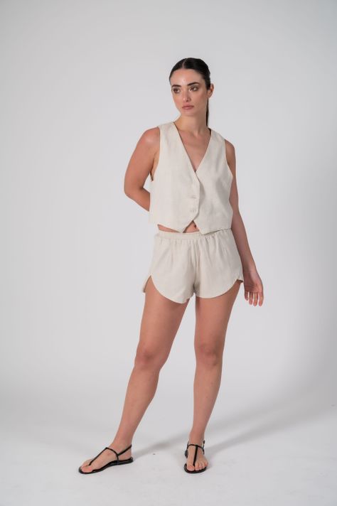 Short con lino-1