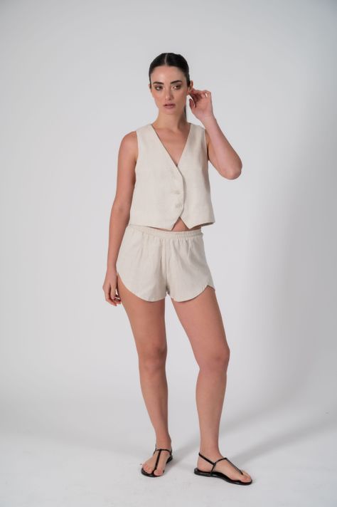Short con lino-2