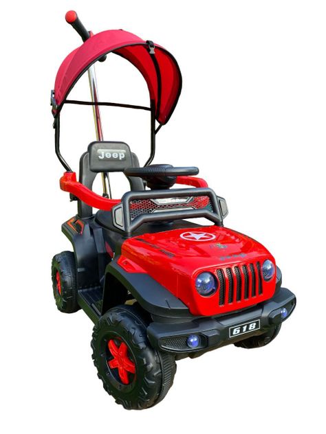 Carro Empuje a Batería RC y Bluetooth 2 motores Rojo-1
