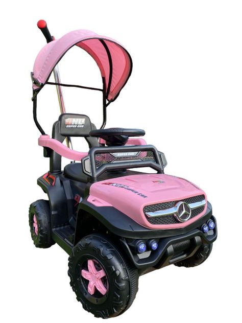 Jeep Correpasillos a Batería Mercedes Unimog 3 en 1 Rosado-1