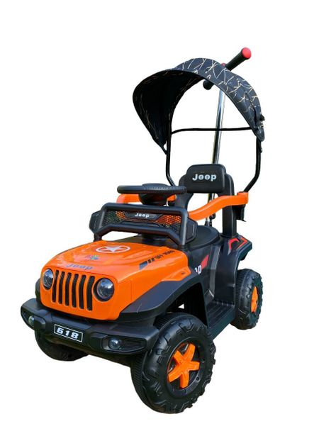 Jeep Empuje a Batería RC y Bluetooth 2 motores Naranja-3