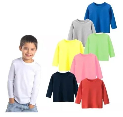 Pack 3 Camisetas Niño Algodón M/Larga Colores -0