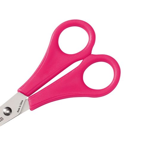 Tijera Infantil punta redonda 13 cm Rosa-1