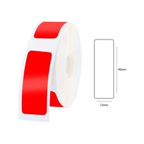 Cinta rotuladora D110 niimbot Roja 12x40-1
