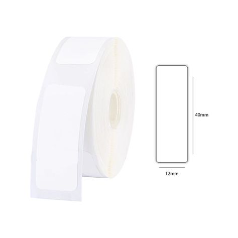 Cinta rotuladora D110 Niimbot 12x40mm Blanca-1