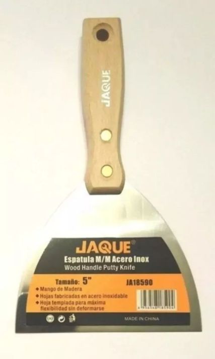 Espátula Recta Mango de Madera 5 Pulgadas-1