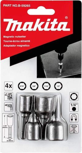 Set Adaptador Magnetico 4 Pzs Makita B-59265-1