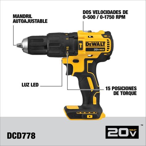 Kit Taladro Perc.+ Atornillador 20v + 2 Bat Dewalt Dck223d2-1