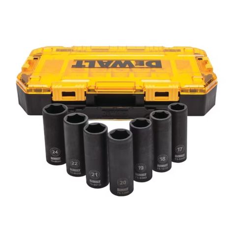 Juego De Dados De Impacto De 1/2 Pulgada Dewalt Dwmt74737-3