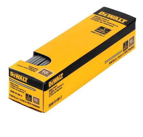 Caja De 2500 Clavos De Puntilla 18ga 1 Dewalt Dbn18100-2-0