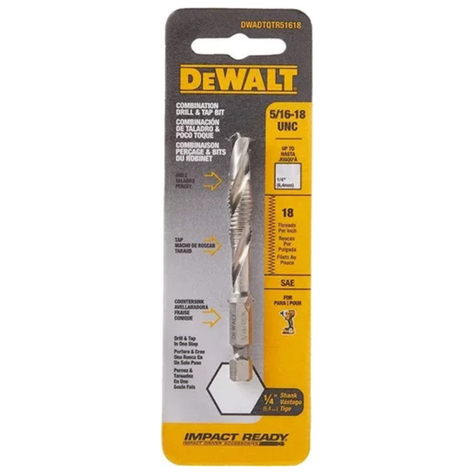 Broca Impacto Punta Macho 5/16''-18 Dewalt Dwadtqtr51618-0
