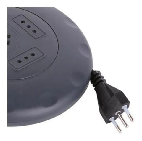 Alargador Retráctil 4 Tomas 5 M + 2 Usb Negro-1