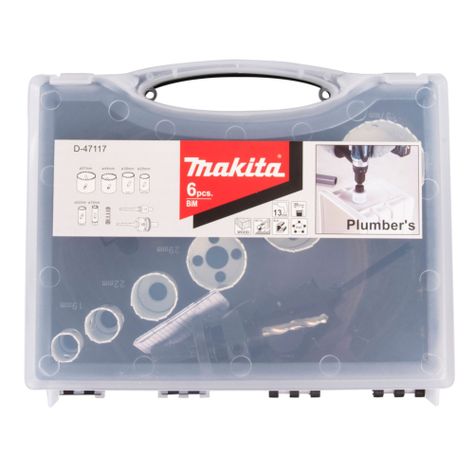 Set 6 Piezas de Sierra Copa Bi-metal Makita D-47117-0