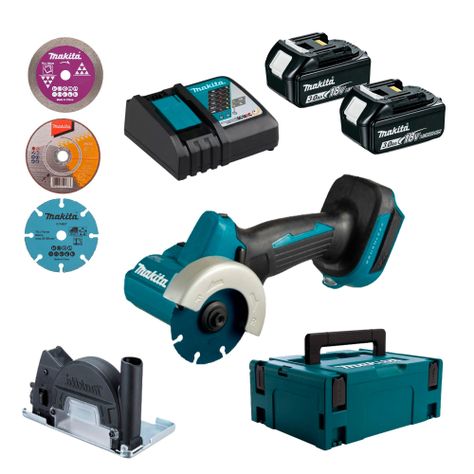 Kit Cortador Makita 76mm DMC300z de 18V 2x3.0 Ah + Cargador-0