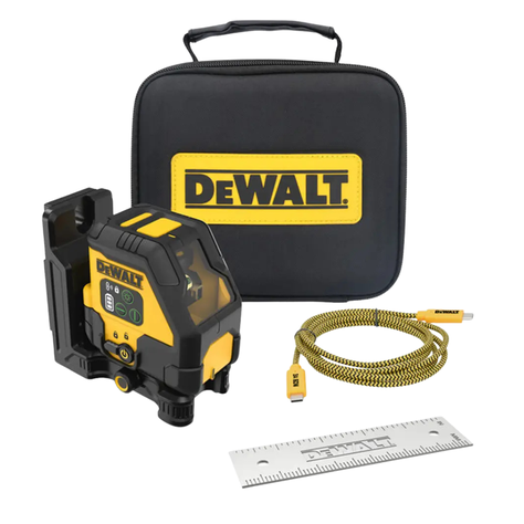 Kit Laser Linea Cruzada Verde Recarga USB DeWalt DCLE14201RB-0