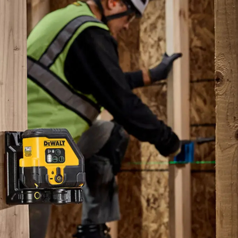 Kit Laser Linea Cruzada Verde Recarga USB DeWalt DCLE14201RB-5