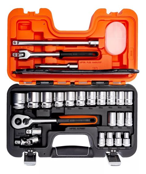 Maleta dados 1/2 24pzs mm hex - S240-0
