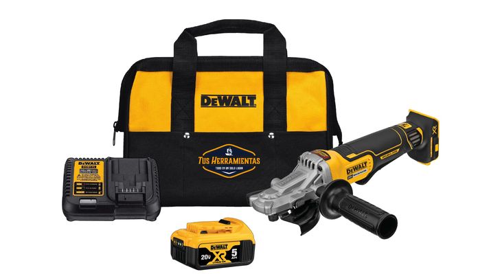 Esmeril De Cabeza Plana 5 20v 1 Bat Dewalt Dcg413fb-p1-0