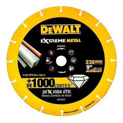 Pack 2 Discos Abrasivos Corte Diamantado 9  Dewalt Dw8590 X2-1