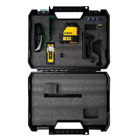 Kit Nivel Laser Linea Cruzada Medidor 30m DeWalt DW0887100-3
