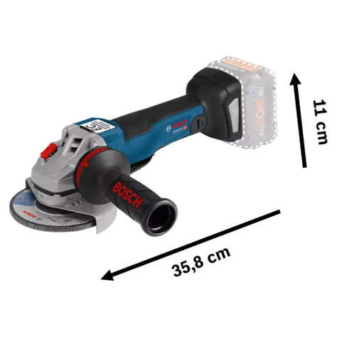 Esmeril Angular S/B Bosch Gws 18v-10pc Inalambrico 18v-2