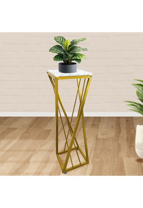 Mesa Lateral Decorativa Moderna XL – Soporte Plantas Decoración-2