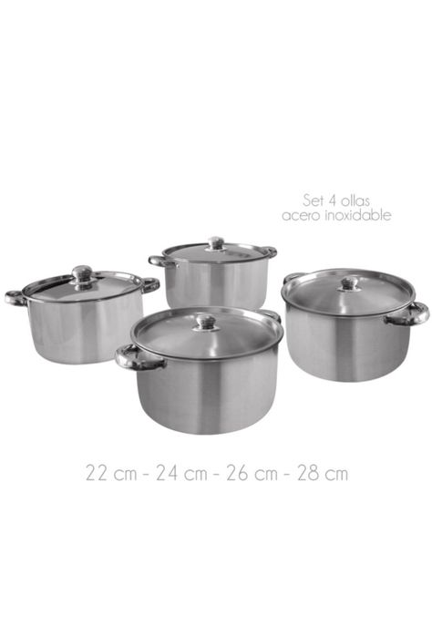 Set de Ollas Acero Inoxidable 8 Piezas-2