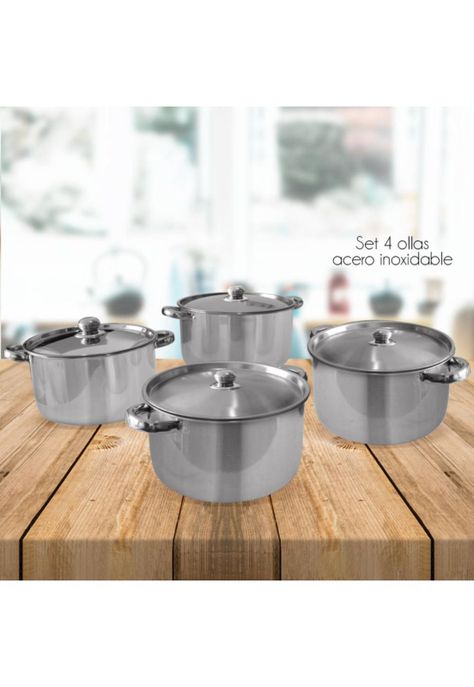 Set de Ollas Acero Inoxidable 8 Piezas-3