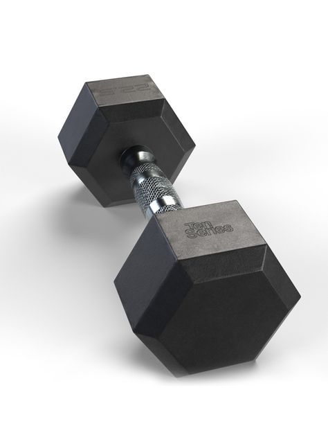 Mancuerna 22.5 Kg Hexagonal Recubierta en Caucho  -1