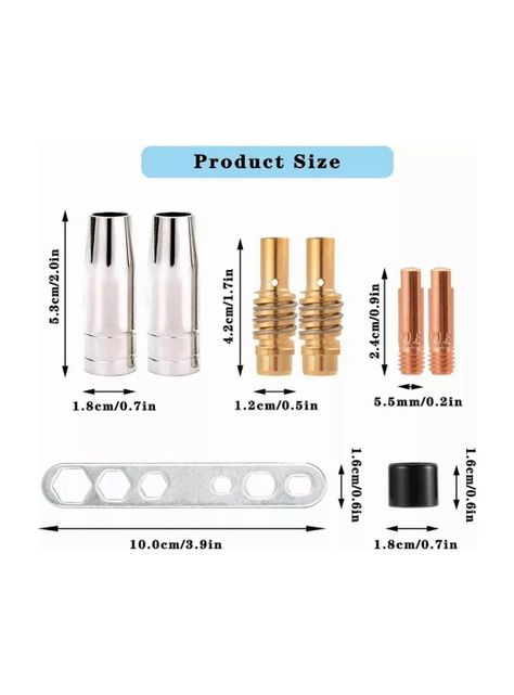 19 Puntas De Contacto De Soldadura Mig/mag 0,8 Mm M6-2