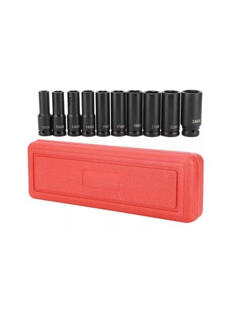 Juego Set Dados De Impacto 1/2, 10 Piezas De 10 A 24 Mm-1