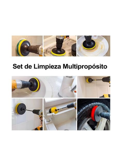 Set 20 Pcs Limpieza De Auto Hogar Set Cepillos Para Taladro-2
