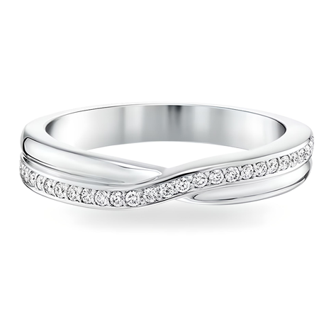 ANILLO DE COMPROMISO ENTRELAZADO BOOMZAIR CON MOISSANITA 0.12 CT EN PLATA RODINADA-1